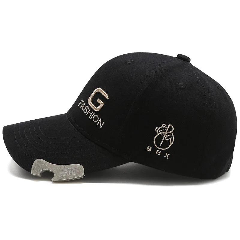 New baseball cap three-dimensional embroidery cap personalized summer bottle opener hat versatile sun hat Korean version hat