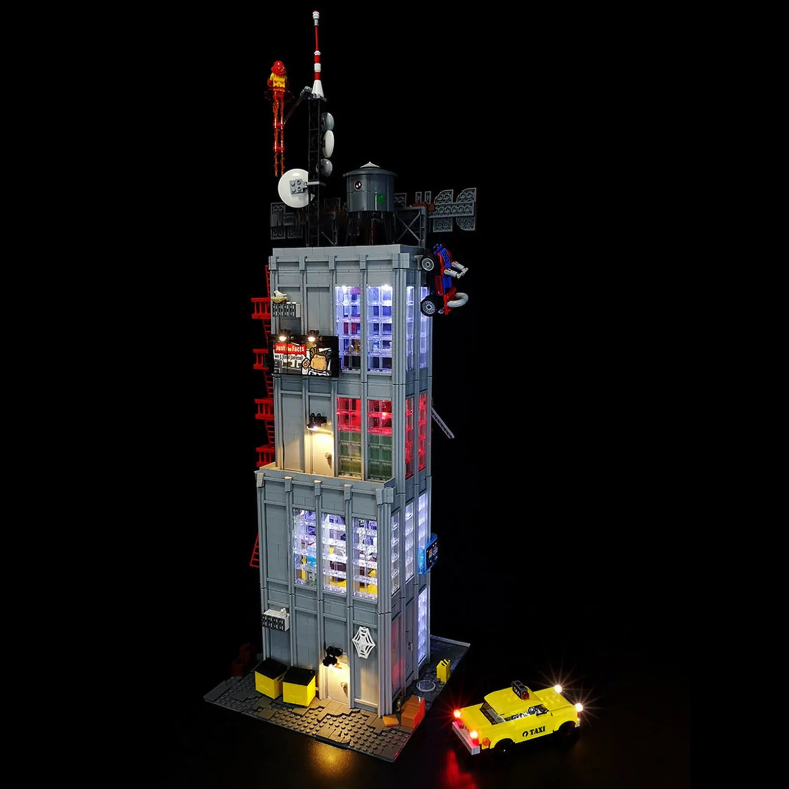 BRIXSPARK LED Lighting Kit For LEGO 76178,DIY Upgrade Design Daily Bugle,Not Include Lego Building Blocks Set