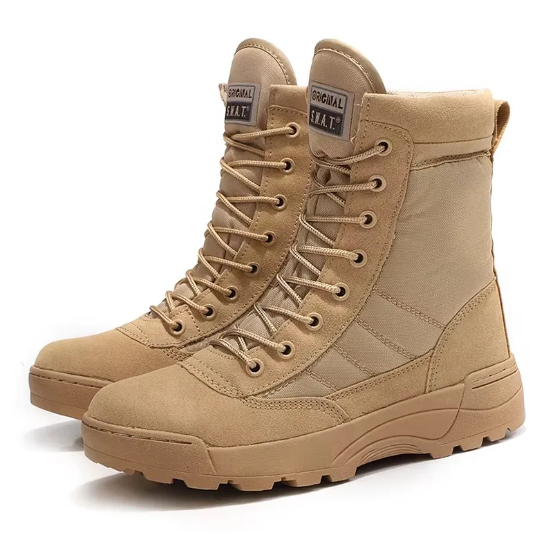 Tactical Men's Special Forces Desert Combat Boots Outdoor Hiking Ankle Work Shoes Hiking Boots