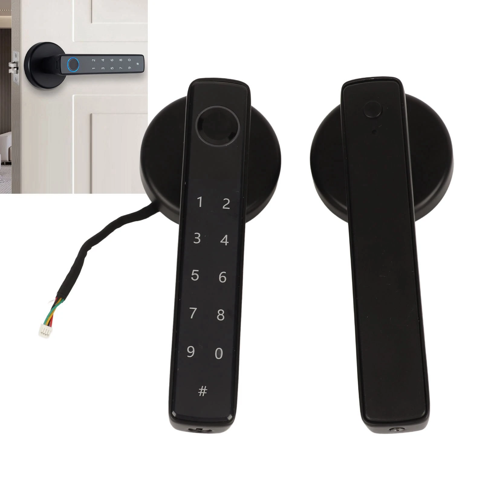 

Fingerprint Lock Emergency Charging Low Battery Reminder Accurate Smart Door Combination Lock for Bedroom Hotel Fingerprint Lock