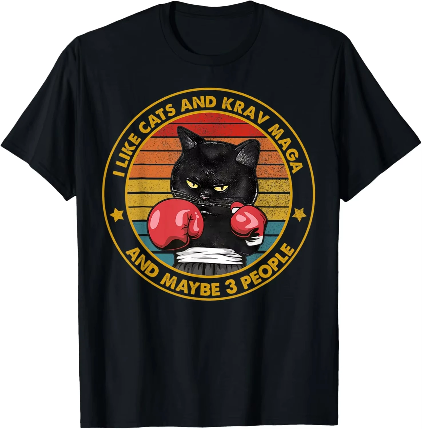 Krav Maga Cat Martial Arts Israel Defense Forces T-Shirt 100% Cotton O-Neck Short Sleeve Summer Casual Mens T-shirt Streetwear
