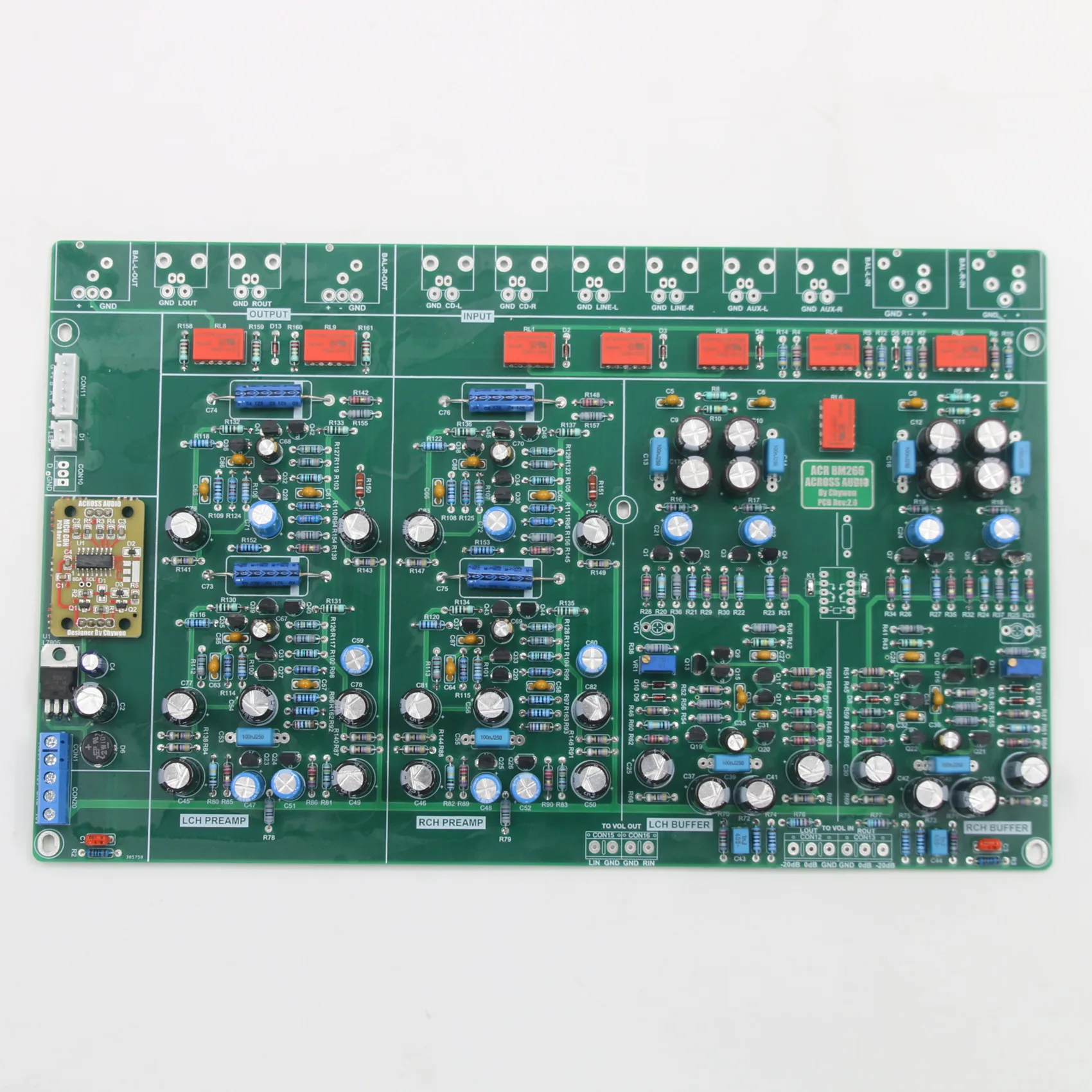 FM266MKII Balanced Preamplifier Board HiFi DIY Home Audio Pre-Amp Kit RCA&BAL Input/Output