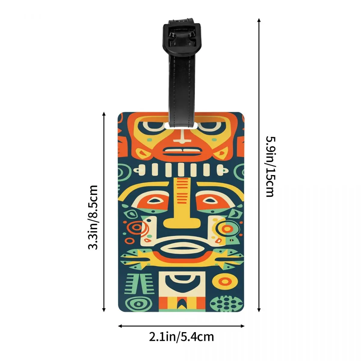 Etykieta bagażowa z motywem azteckim, naklejka na walizkę, pokrowiec ochronny na torbę podróżną, identyfikator.
