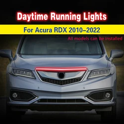 1Pcs DRL 12V LED Daytime Running Light Fog Lamp Decoration For Acura RDX 2010-2022 Universal Auto Decorative Ambient Lamp