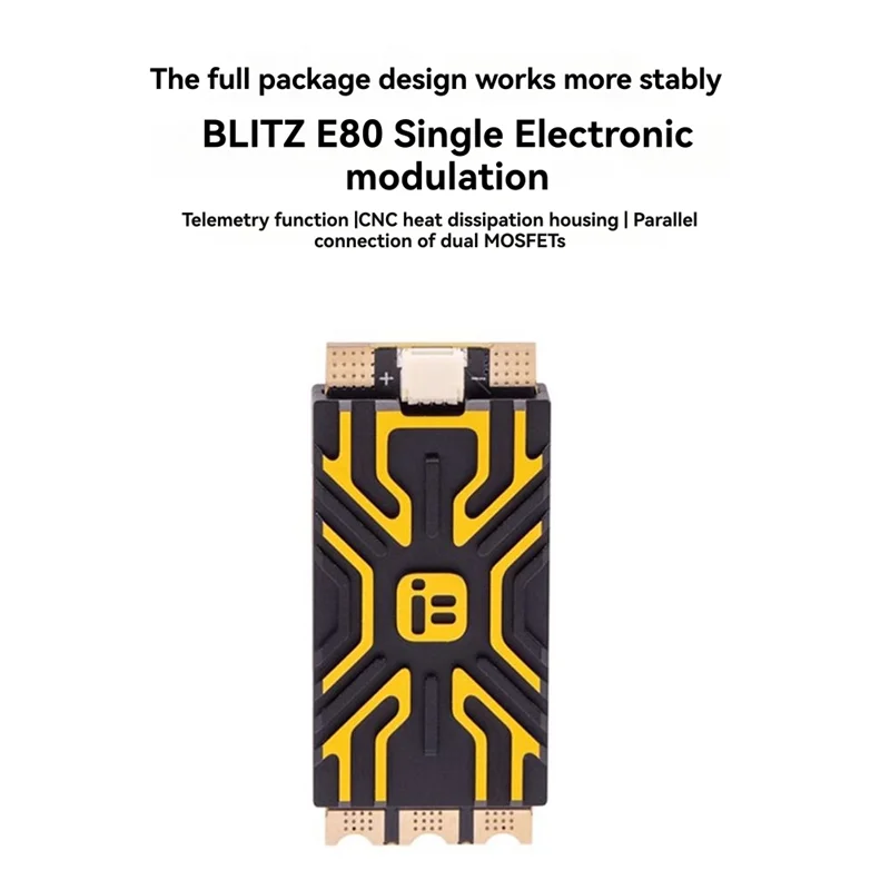 iFlight BLITZ E80 ESC iFlight BLITZ E80 싱글 32비트 ESC 2-8S 리포 ESC 보드 (CNC 알루미늄 커버 포함) RC FPV 레이싱 드론용