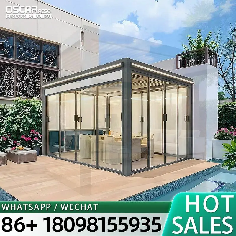 3x3 3x4 4x4 6x4m Customizable Outdoor Bioclimatic Aluminium Louver Pergola for Garden Patio Backyard pergola