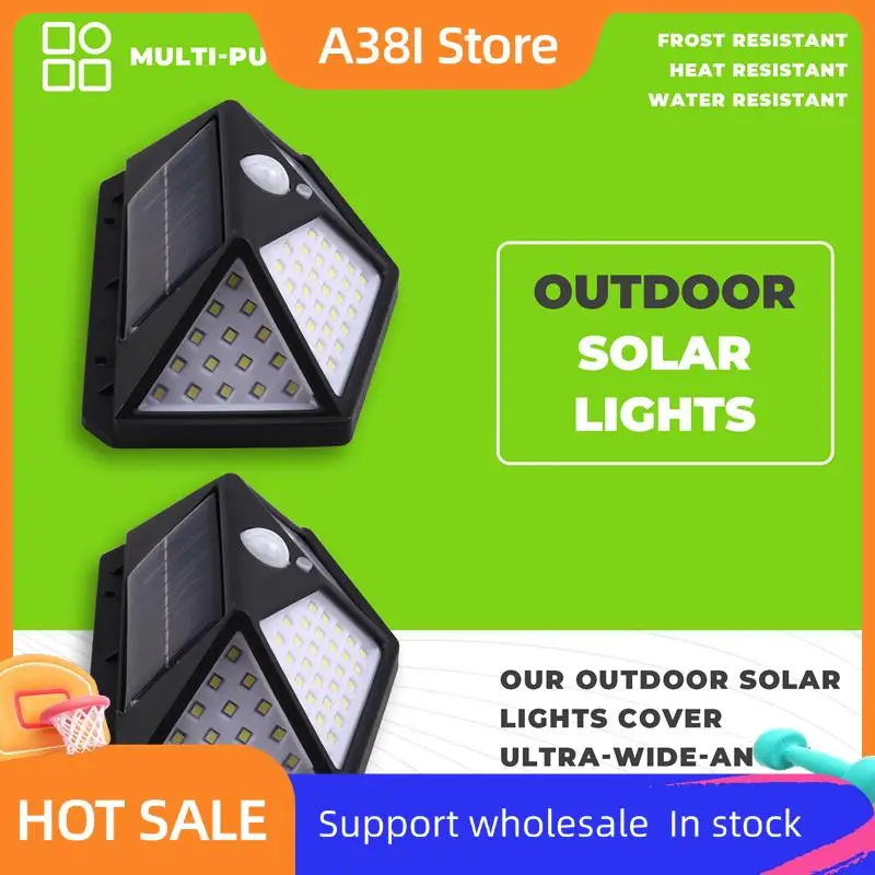 

A38I Outdoor 100 LED Solar Security Lights With 3 Modes Motion Sensor For 270° Wide Angle Illumination