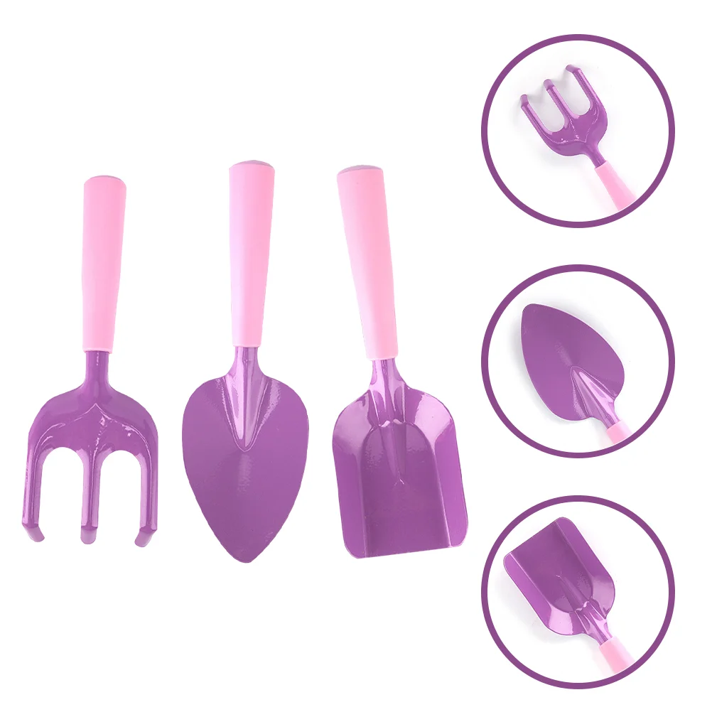 Garden Tools Mini Toys Kids Gardening and Rake Beach Sand Play Shovels Set