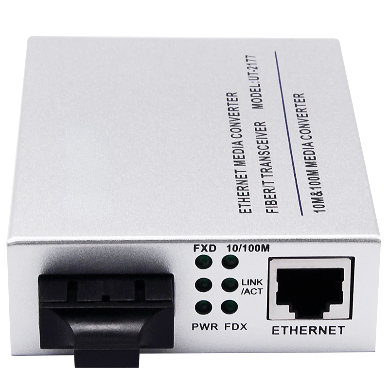 

Fiber Optic Transceiver 100Mbps Single-mode Dual Fiber Photoelectric Conversion SC 100Mbps Fiber Optic Transceiver UT-2177SM