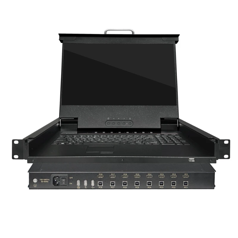 

17.3 inch 8 port HDMILCD 4K high definition KVM switcher