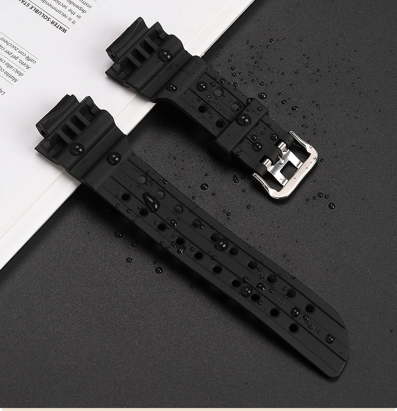 Casio G-shock 3184 GWF-1000รุ่น frogman สายกันน้ำผู้ชาย Tali Jam Tangan silikon สีดำสายรัดข้อมือสายรัดข้อมือสำหรับเล่นกีฬา