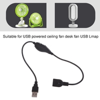 5V USB Speed Control Line with for Charging and Adjusting Speed and Brightness of USB Fans and Lights F19E