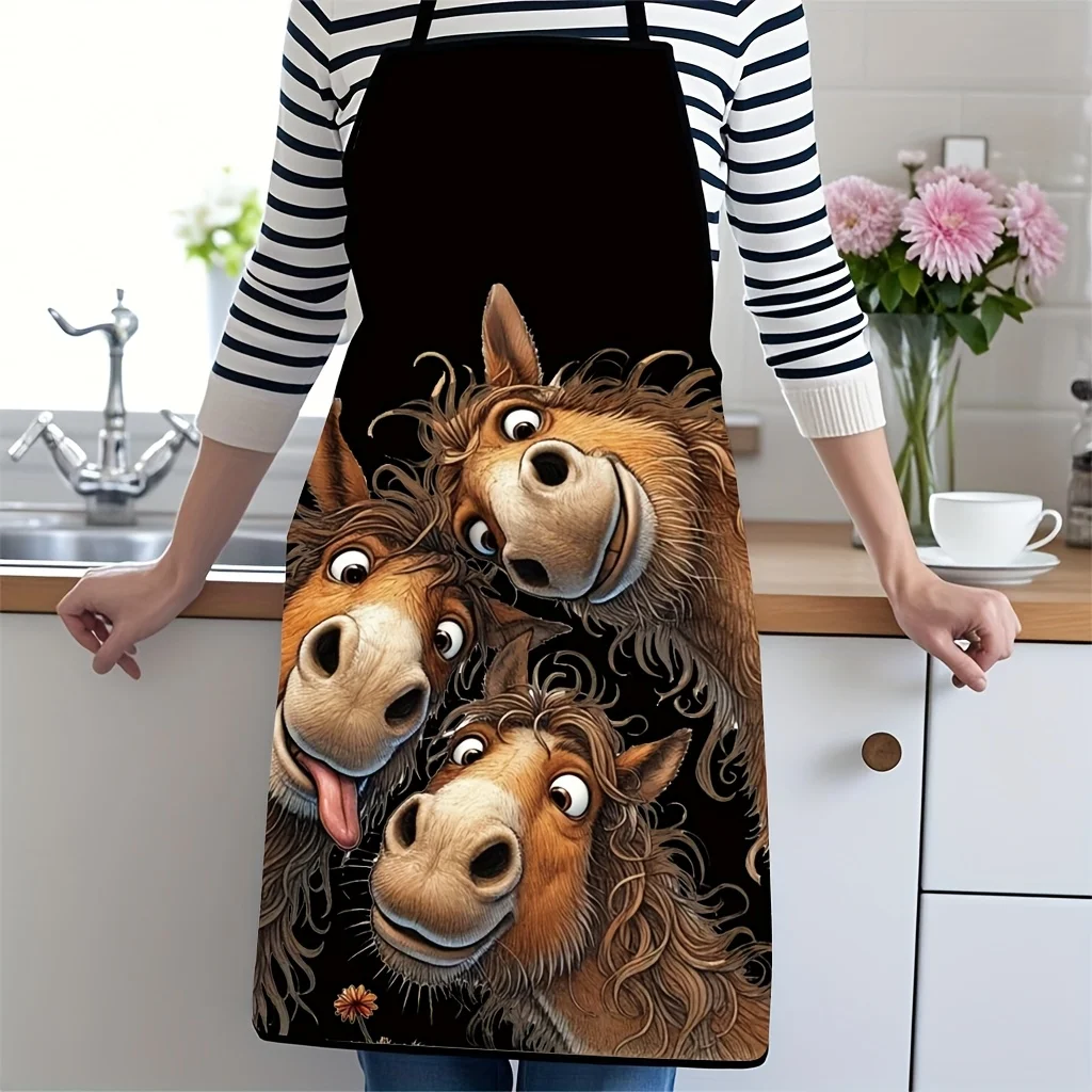 Aprons for woman Housewarming gift An apron with a horse print is not only particularly suitable for various cooking and
