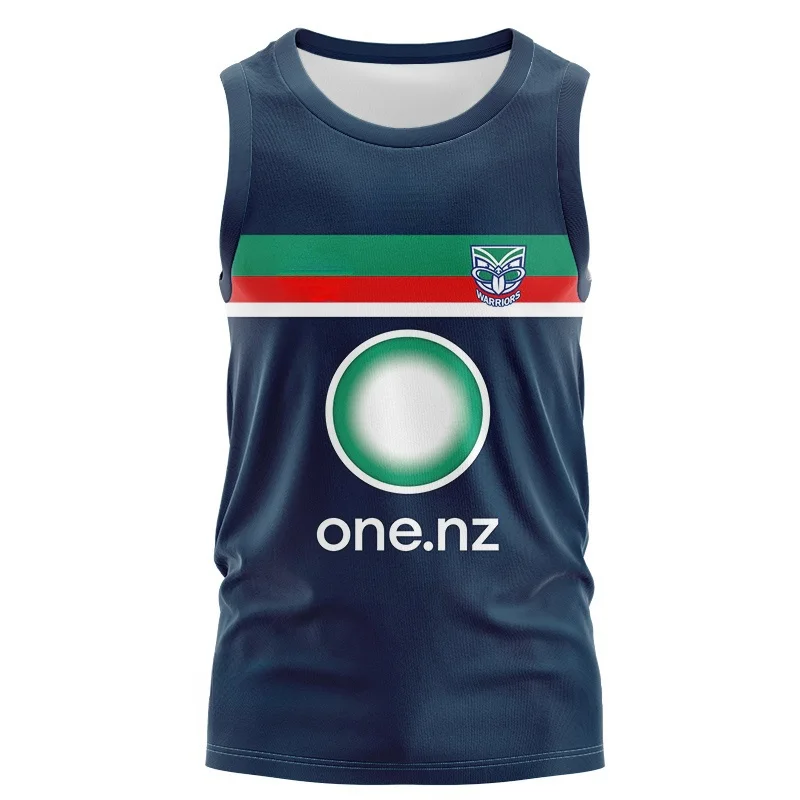 VEST New Zealand Warriors rugby shirt T-shirt(Custom name and number )