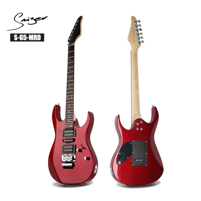 Floyd Rose Tremolo Electric Guitar Solid Mahogany 22 Frets 6 Strings Humbuckers Single Coil Red Black Accept Custom Any Style