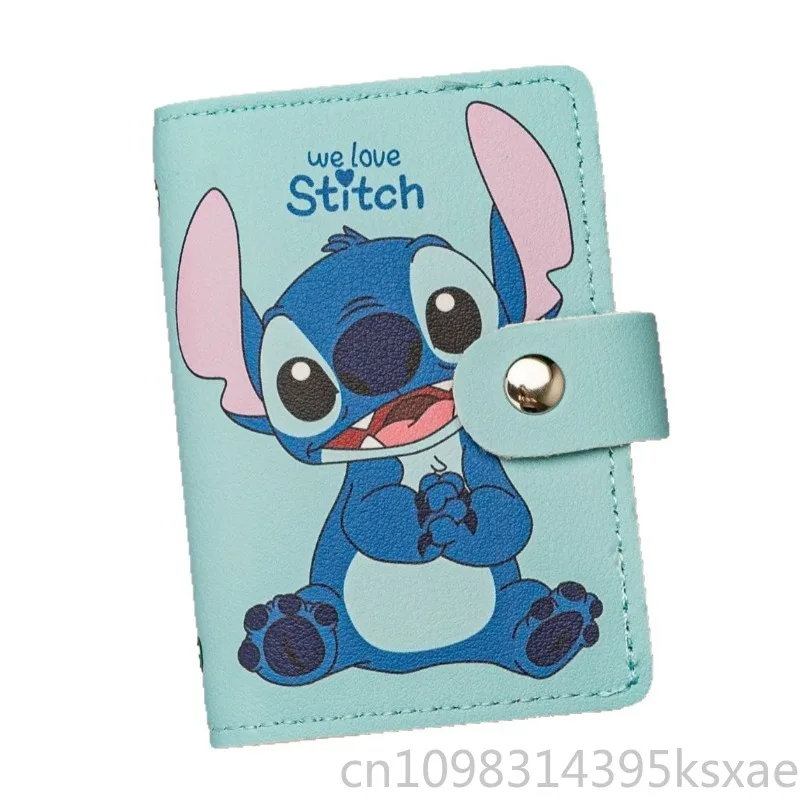 Держатель для карт Disney Stitch для удостоверений личности и банковских карт, многофункциональный мультяшный дизайн для женщин, девочек и детей, ежедневное использование, путешествия, школа
