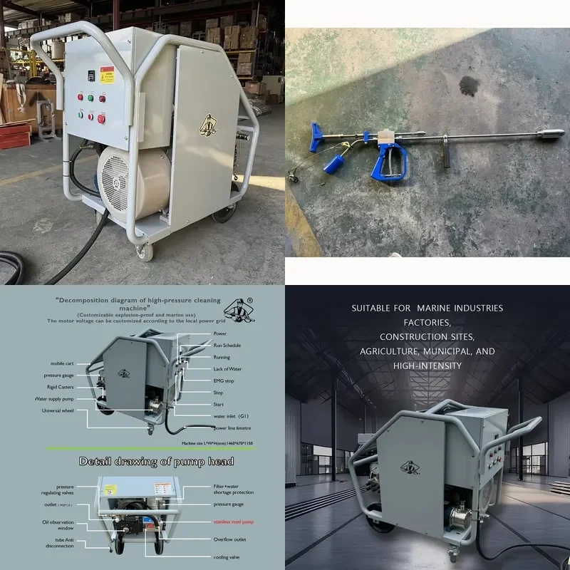 Hot Selling 14500 PSI 380V 50Hz Non Toxic High Pressure Washer for Food Processing Industrial Applications
