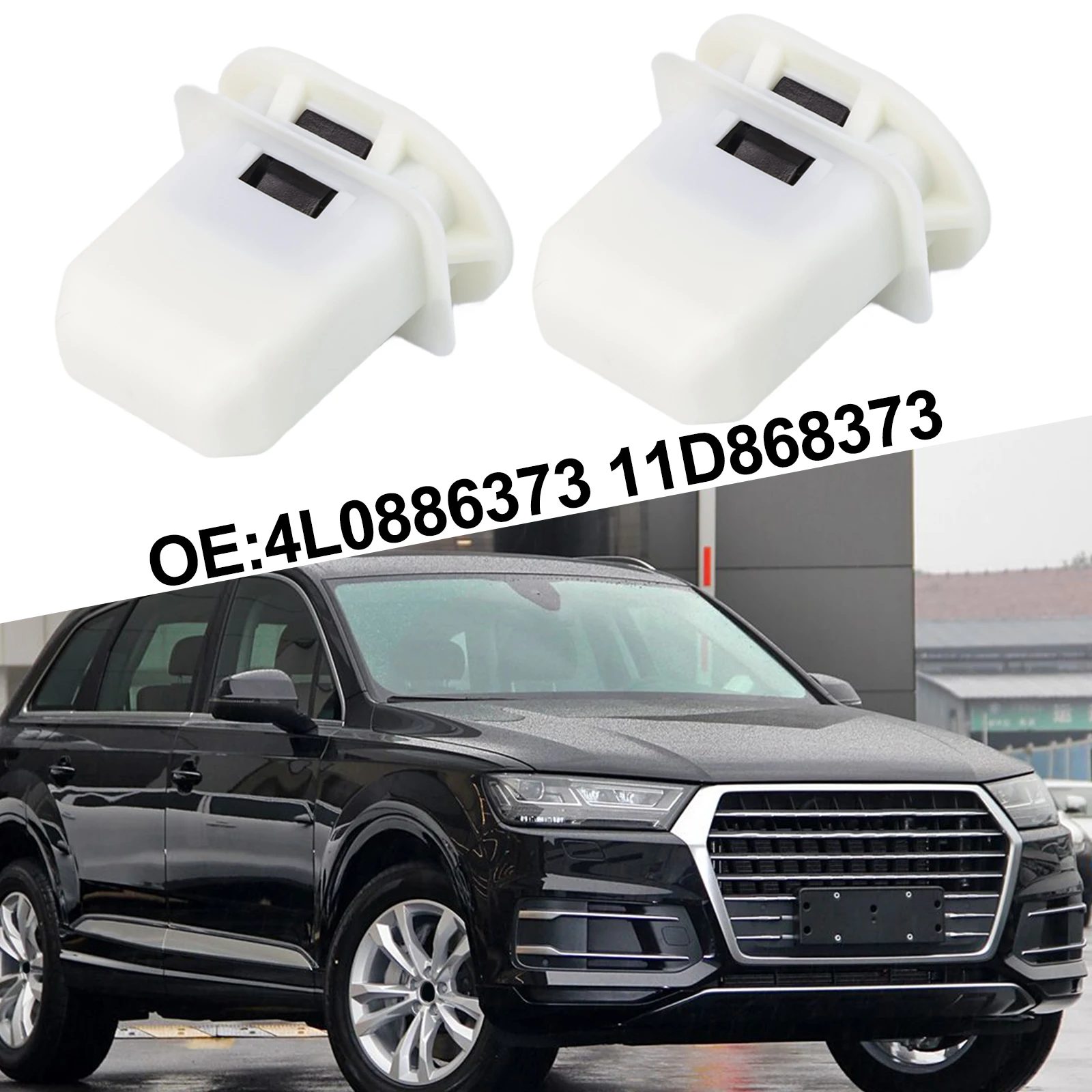 2 قطعة مشبك المقعد الخلفي الأبيض البلاستيك استبدال أجزاء 4L0886373 11D868373 ل Q7 ل A4 ل S4 ل A5 ل ID3 ل ID4 ID #2