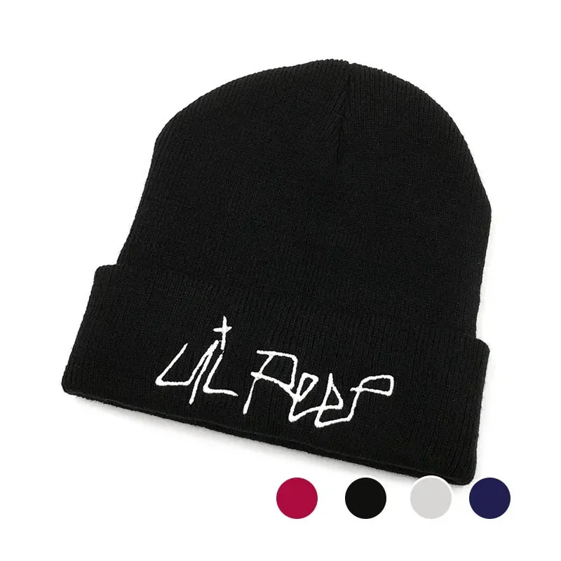 Casual Love Lil Peep Beanies Embroidery Warm Soft Knitted Hat Hip-Hop Bonnet Unisex