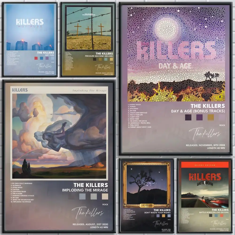 Music Band The K-Killers Poster Trendy And Easy-to-Apply Wall Art Stickers For Home Decor And Dorm Room Walls