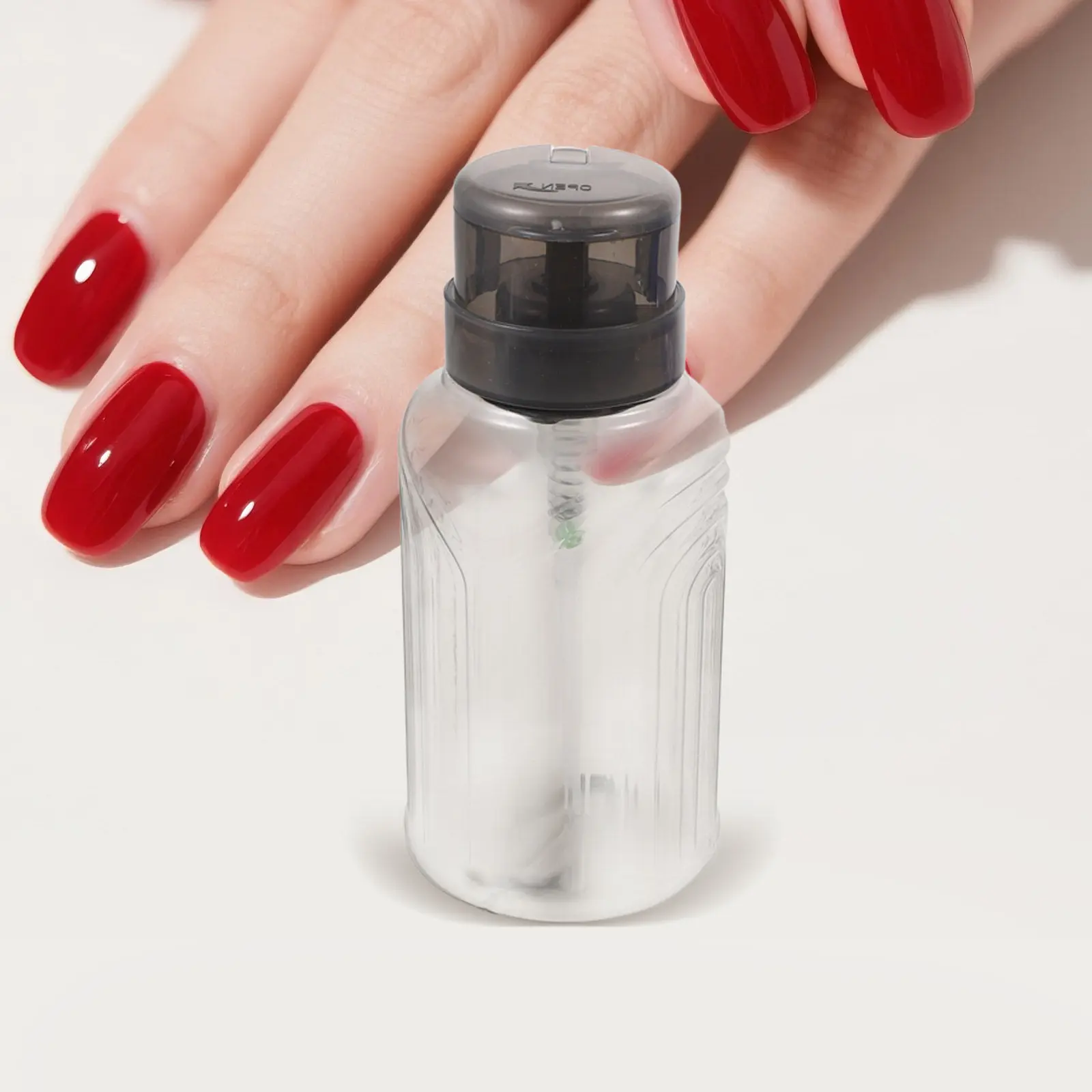 6Pcs Nail Remover Pump Bottles Leakproof Clear Black Press Dispenser Refillable Nail Liquid Holder Container Portable Manicure