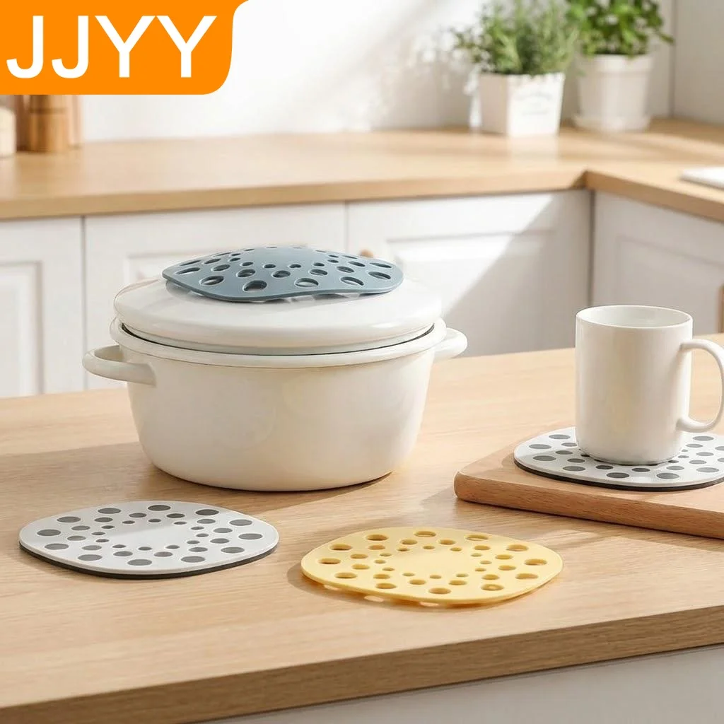 Removable Insulation Mat Non Slip Anti Scalding Double Sided Colorful Table Mats Pot Bowl Mats Kitchen Accessories