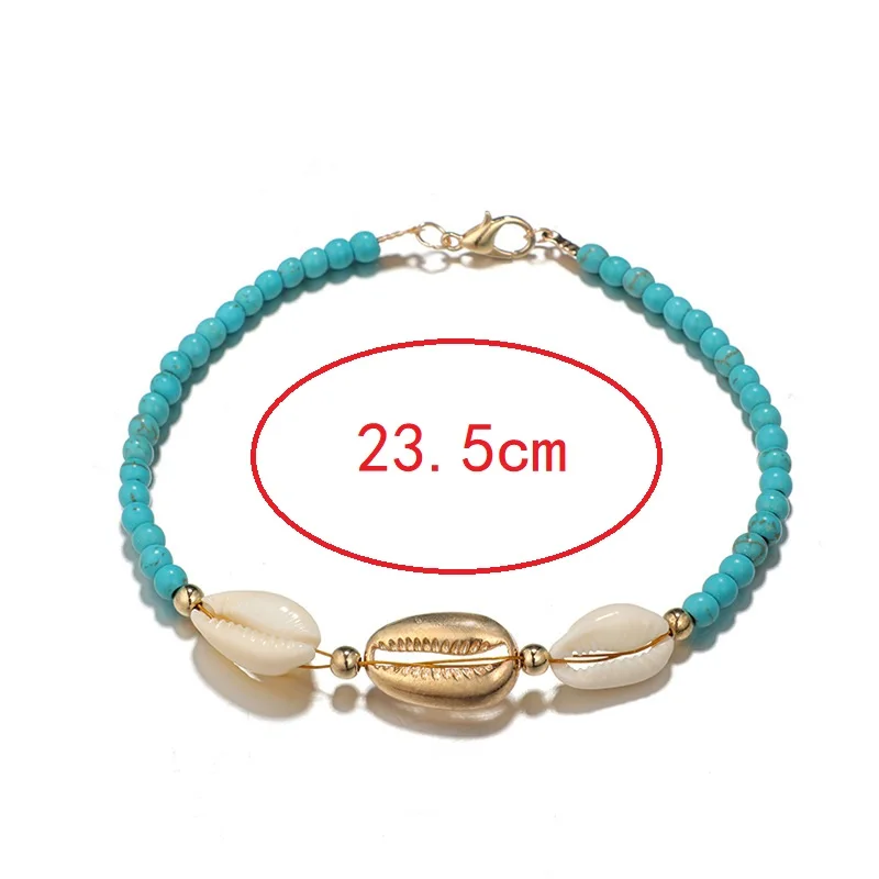 Vintage Boho Sea Shell Anklets For Women Turtle Dolphin Beads Summer Beach Ankle Bracelet On Leg 2025 Bohemian Jewelry