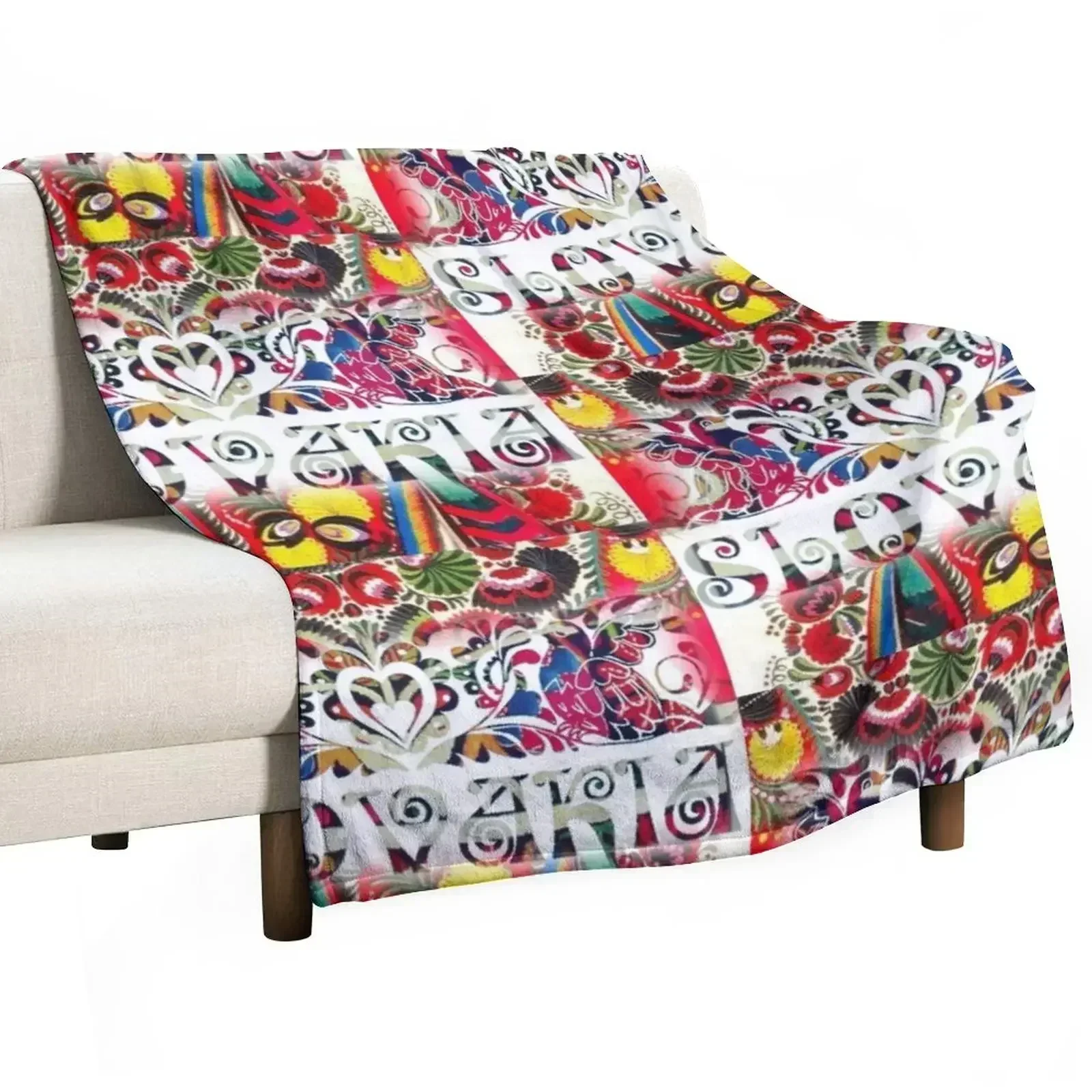 Slovakia Throw Blanket Heavy Designers Retros Blankets