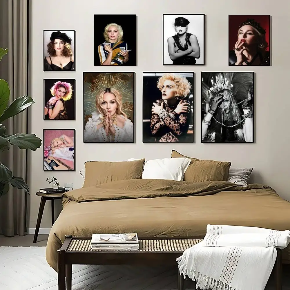 Singer M-Madonna C-Ciccone Poster Print Canvas Pictures Home For Living Room And Bedroom Wall Modern Decor Frameless Painting