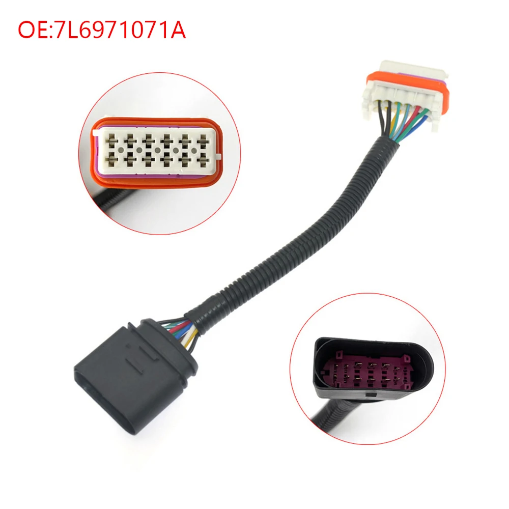 1PCS OEM 7L6971071A Ways Headlight Wiring Harness Adapter For 2004-2007 For VW Touareg Porsche Cayenne 2003 2004 2005 2006