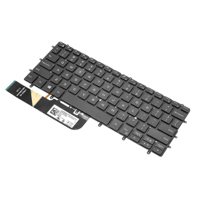 Black Color New US Laptop Keyboard Backlit for Dell XPS 13 9380 9370 7390 Notebook English