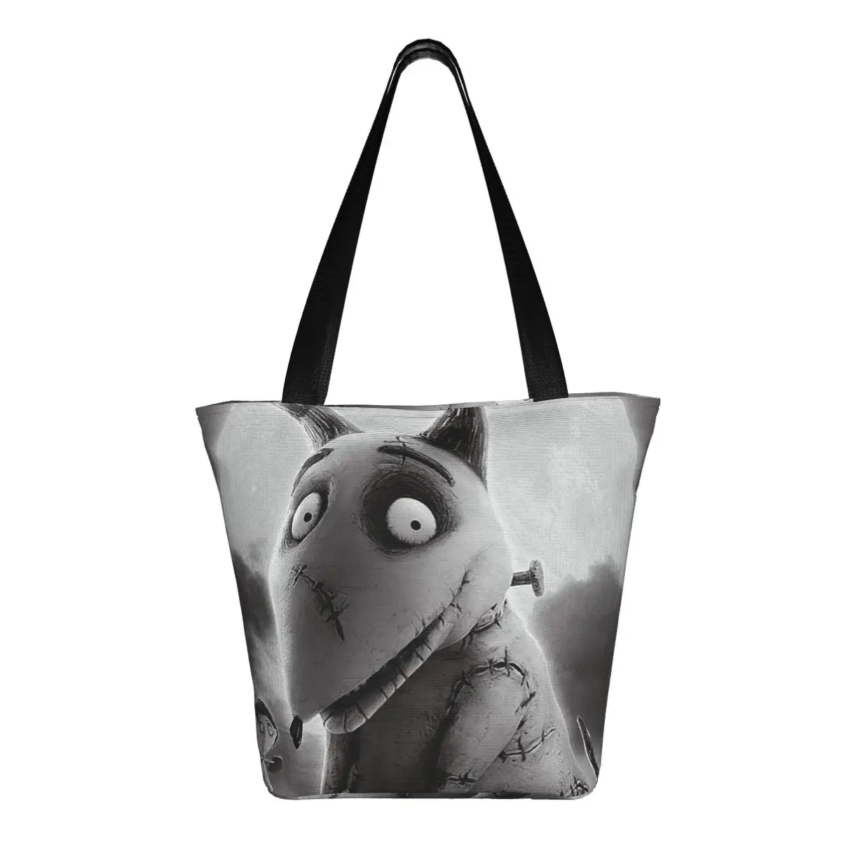 Sparky Dog Frankenweenie Bolsa de compras de lona de gran capacidad, bolsos de hombro, bolso de compras para mujer