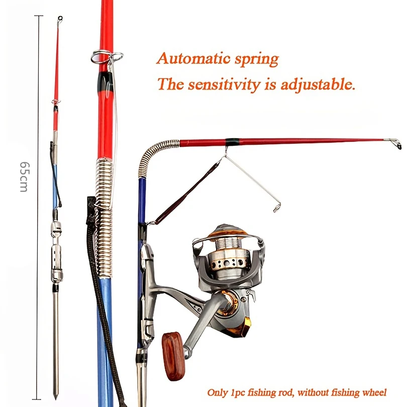 Build One Automatic Fishing Spring Rod or Reel Set Spinning Carp Feeder Short Pole Lazy Travel Portable Children's Rods Tackle