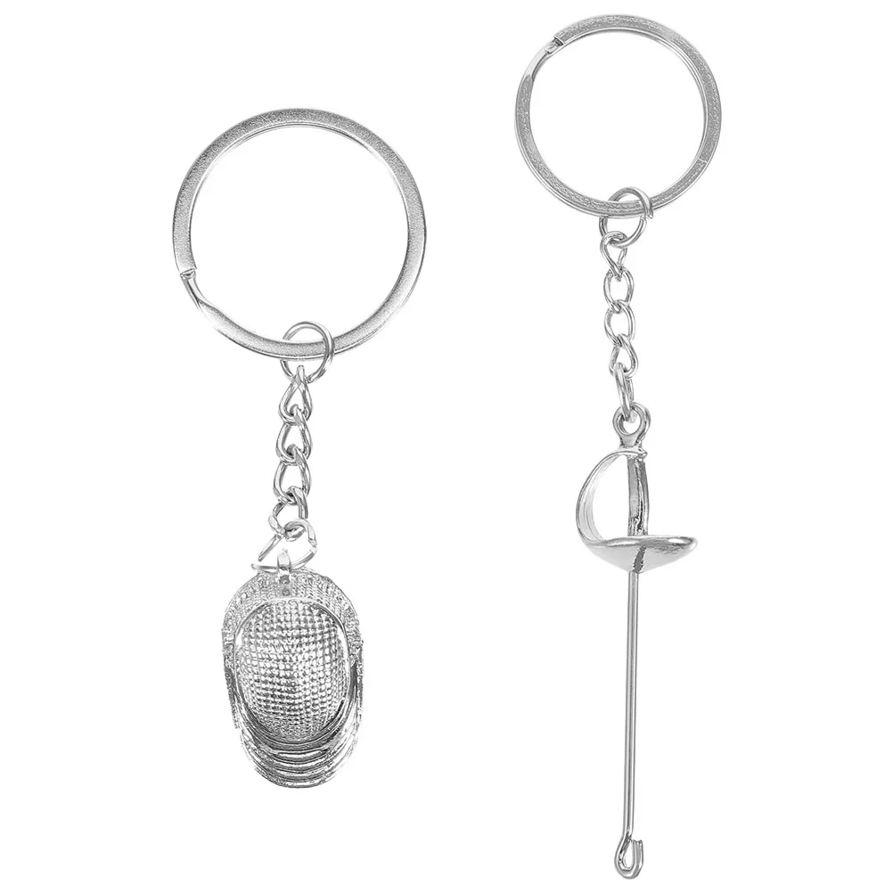 

Fencing Keychain Souvenir Present Couples Keychain Handbag Charm Car Key Ring Bag Purse Pednant Fencing Sport Fans Fencer