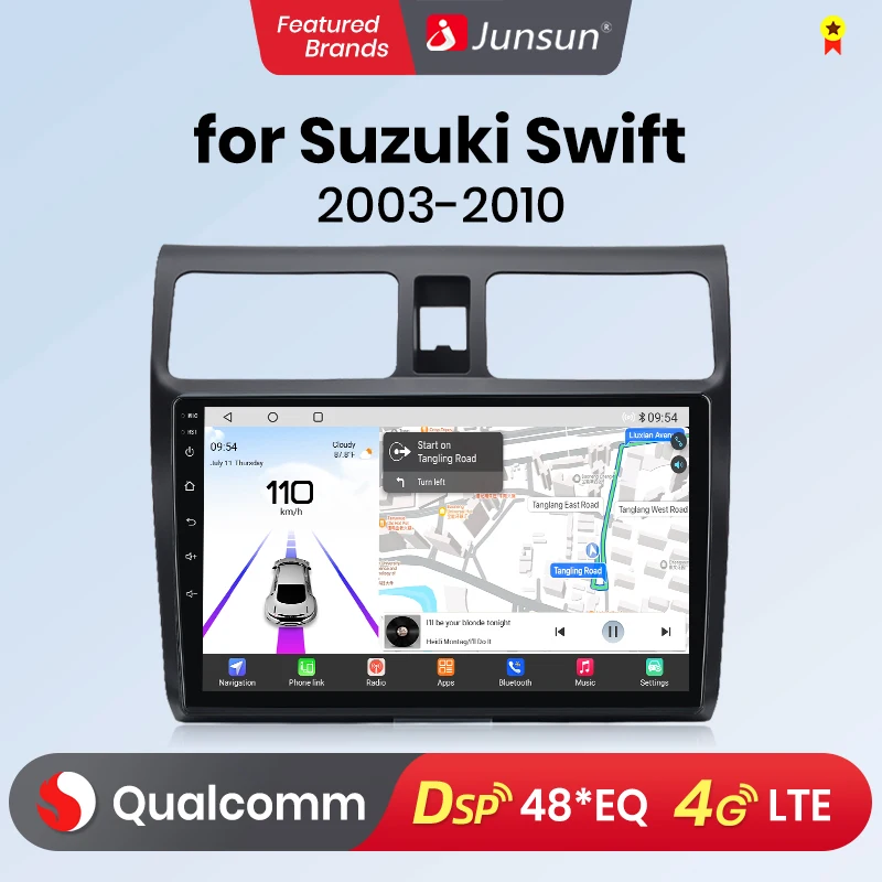 Junsun Android13 Qualcomm 8 Core Wireless CarPlay for Apple Android car Car Radio For Suzuki Swift 2003 - 2010 Car Radio GPS FM