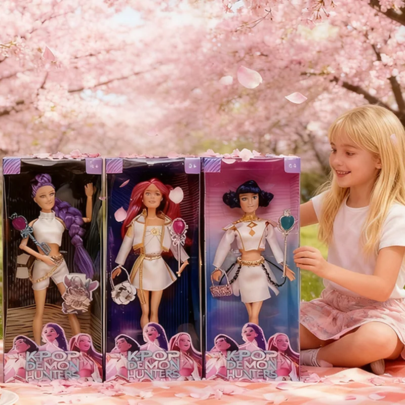 

Аниме K-Pop Охотники на демонов 11, подвижные игрушки Руми Мира Зои, экшн-фигурки, игрушки с цветной песенкой, светлый сюрприз, рождественские подарки