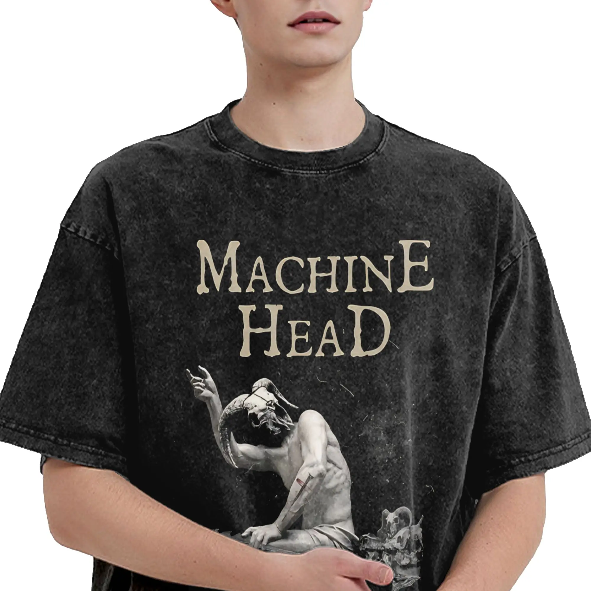 Machine Head Of Kingdom and Crown T-Shirts Men  Humor Cotton Tees O Neck Short Sleeve T Shirts Party Tops view 4