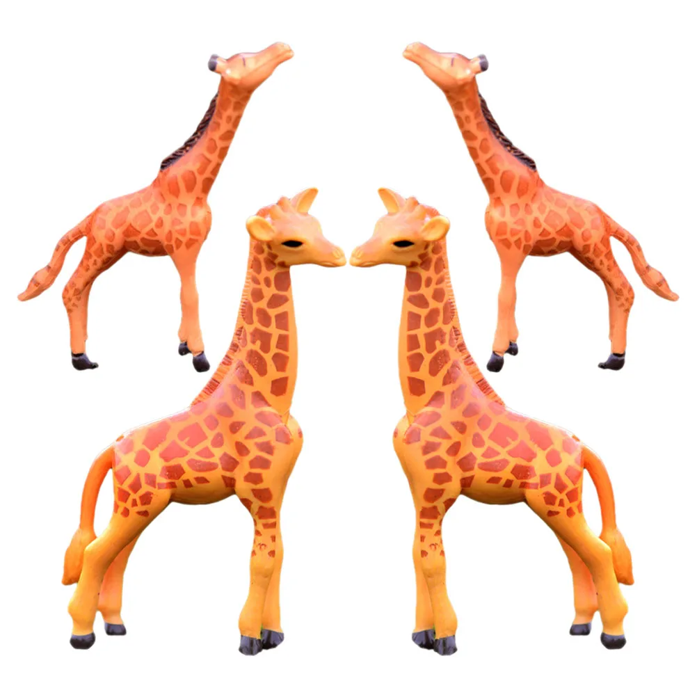 

4 Pcs Moss Ornaments Decoration Animal Household Mini Figurines Animals Figures Resin