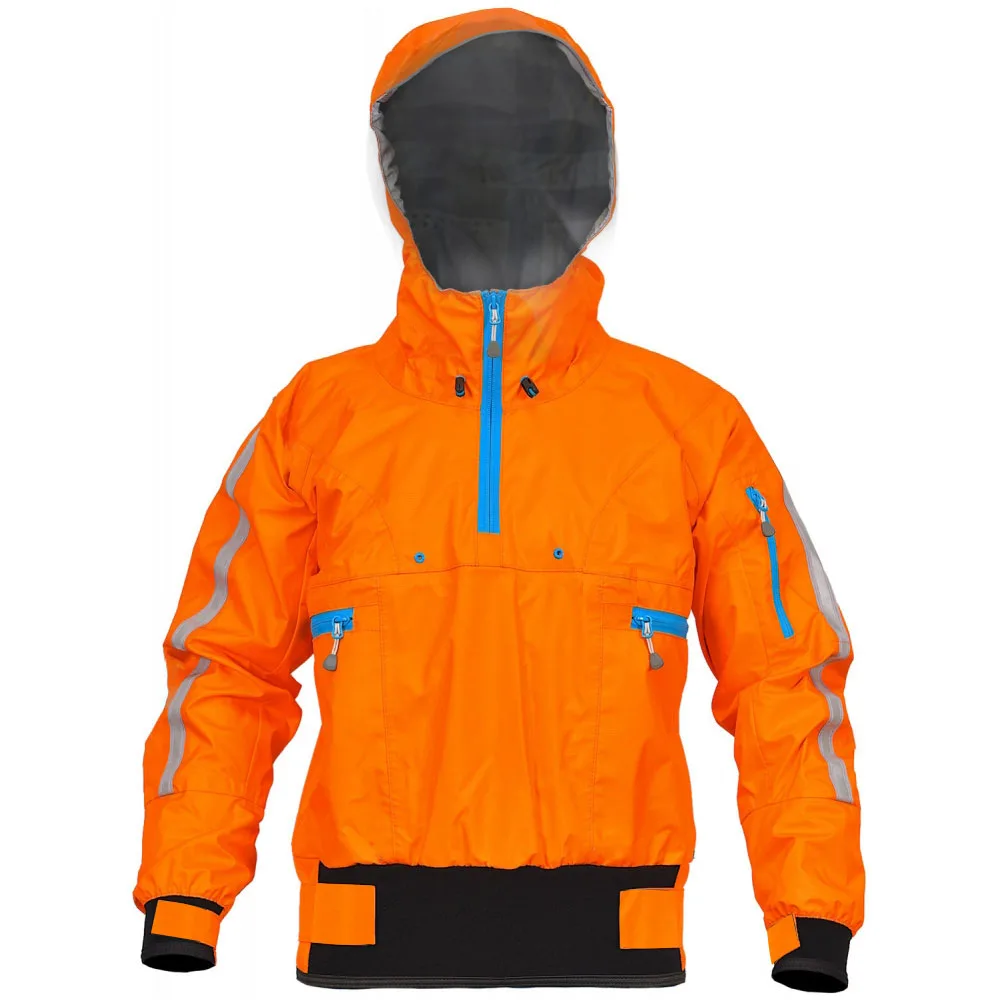 3-Layer Waterproof Material for Men, Latex Cuffs and Neckline Drytop Jackets, Outdoor Kayaking Padding Surfing, T22