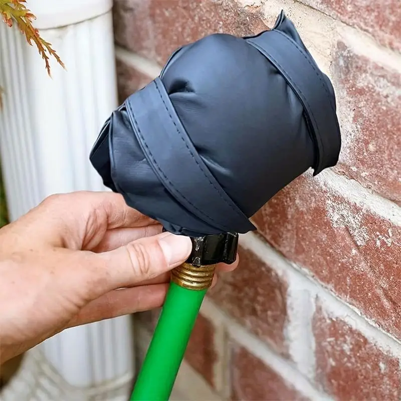 

Защитный чехол для крана, водонепроницаемые зимние чехлы для смесителей, защита от замерзания, изоляция труб из искусственной кожи, многоразовые носки для крана