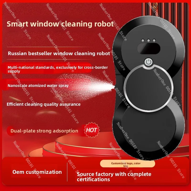 Automatic intelligent water spray window cleaning robot Electric remote control glass cleaner Factory direct sales