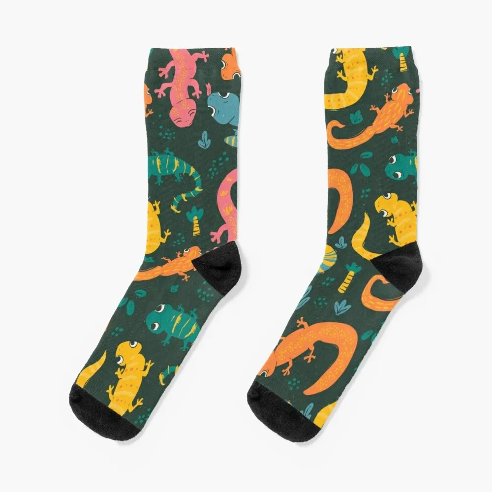 Colorful salamanders Socks designer tennis sports stockings Mens Socks Women's