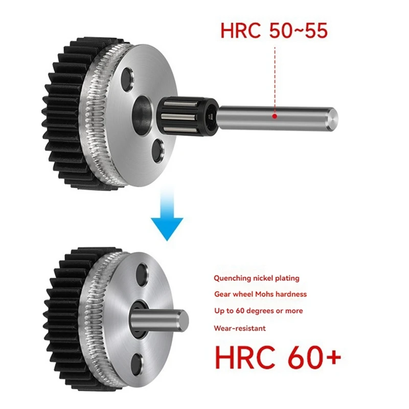 HGX-Extruder,HGX Extruder Gear Kit 2.4 0.1 High Precision Gear Hardened Steel Extruder 3D Print Accessories