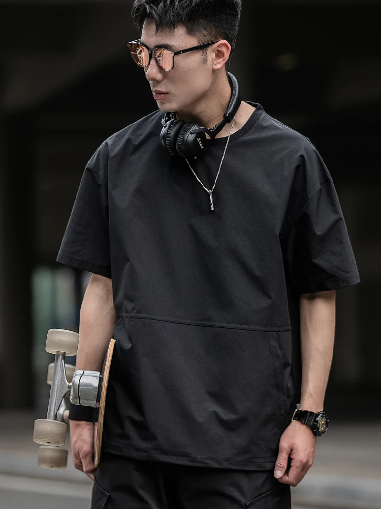 Men's Summer Thin Short Sleeve T-Shirt Ice Silk Quick Dry Large Size round Neck Sport Loose Casual Workwear Breathable Sweat ... image 5