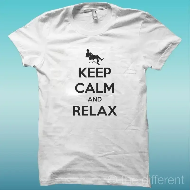 T Shirt Keep Calm And Relax White The Happiness Is Have My New