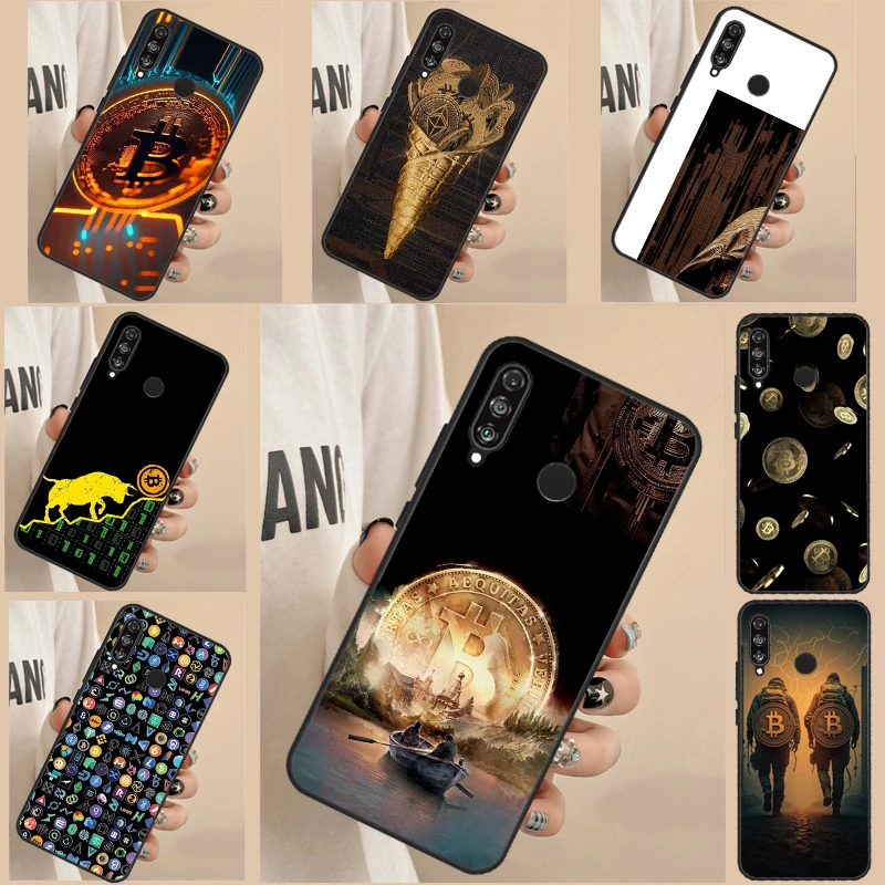 Crypto Currency Bitcoin BTC For Huawei Nova Y70 Y90 Y60 Y61 3i 7i 8i 11i 5T 9 10 SE P Smart P20 P40 Lite P30 Pro Case