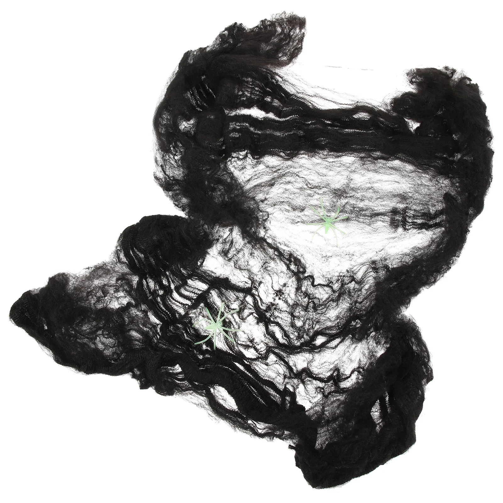 مجموعة واحدة من شبكة العنكبوت الناعمة لتزيين الهالوين، تصميم طويل خفيف الوزن لسقف ساحة حديقة ديكور حفلات محاكاة الدعامة