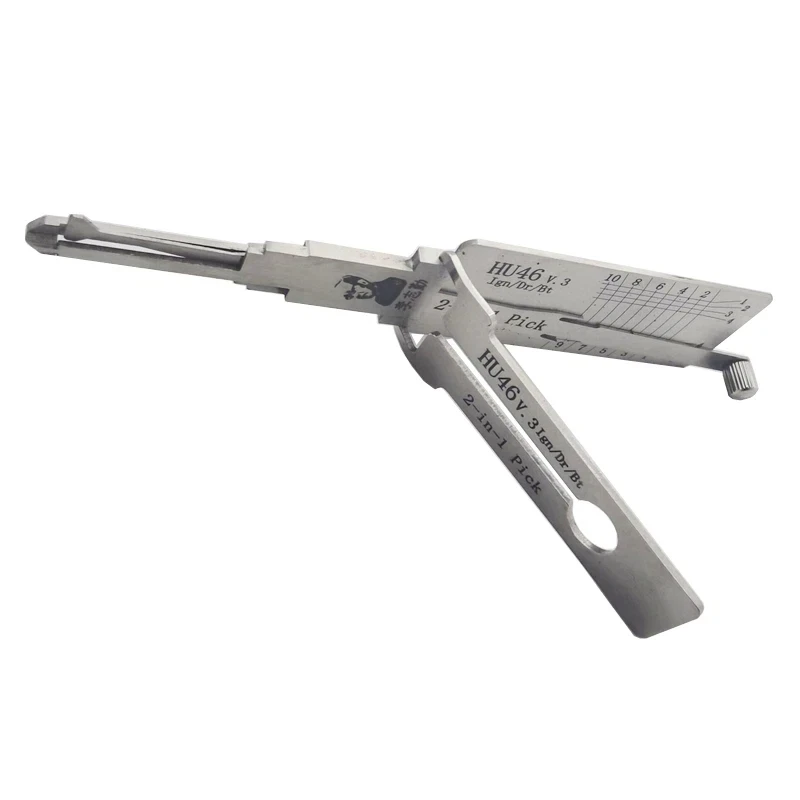 Lishi HU46 V.3 2 in 1 Locksmith Tool Lock Pick Decoder Flat Milling for Buick Models