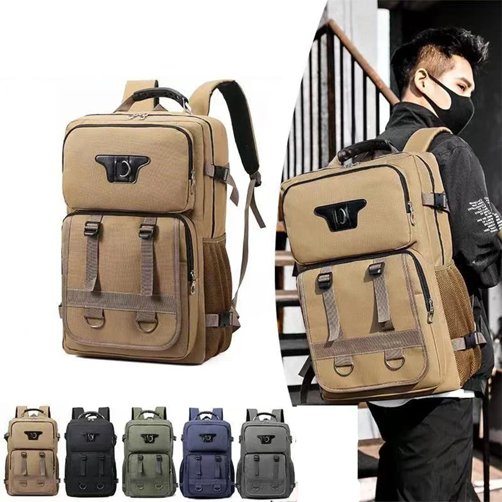 

SYZM Men's Laptop Bag Multifunction Casual Backpack Nylon Schoolbag Large-Capacity Leisure Schoolbag Travel Backpack