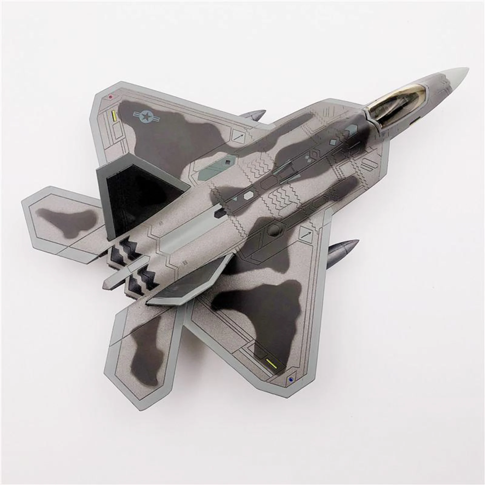 1/100 Scale F-22 Metal Airplane Plane Model With Stand High Simulation FightPlane For Home Office Desktop Decor Ornaments Crafts